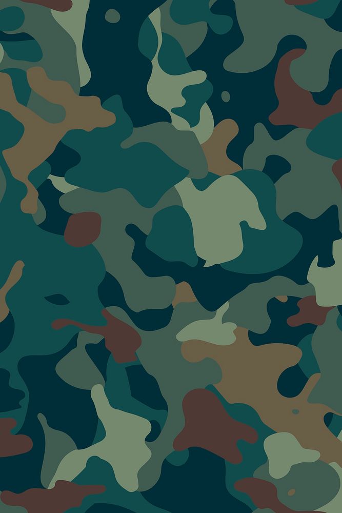 Green camo print background pattern in aesthetic design