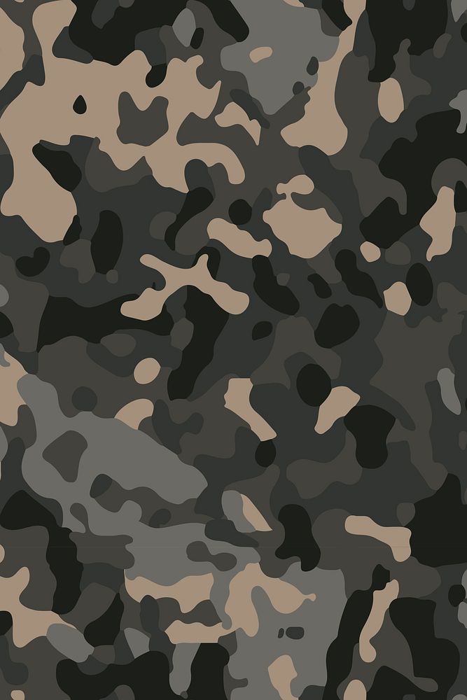 Modern camo print, grey pattern background 