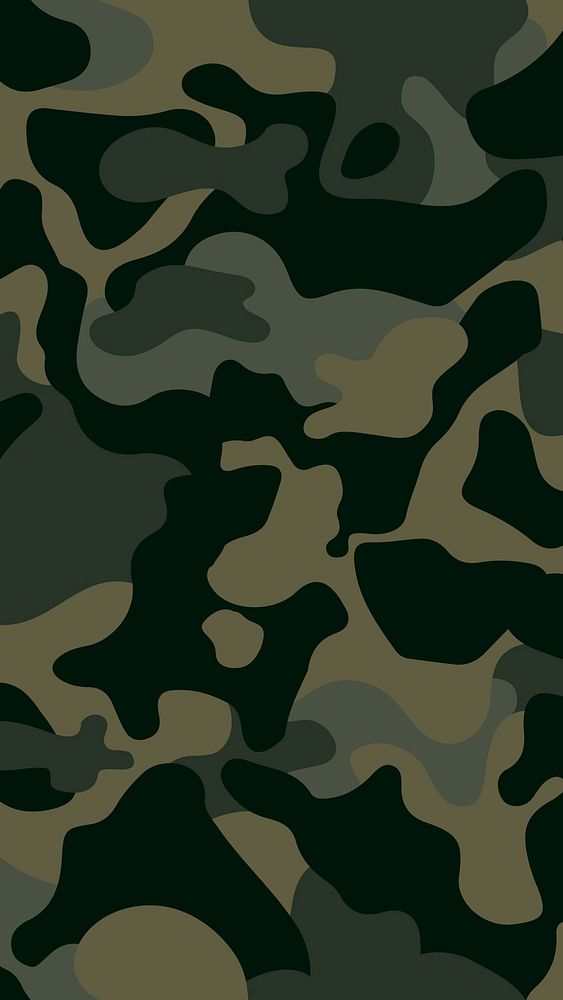 Modern camo print mobile wallpaper, green pattern military 