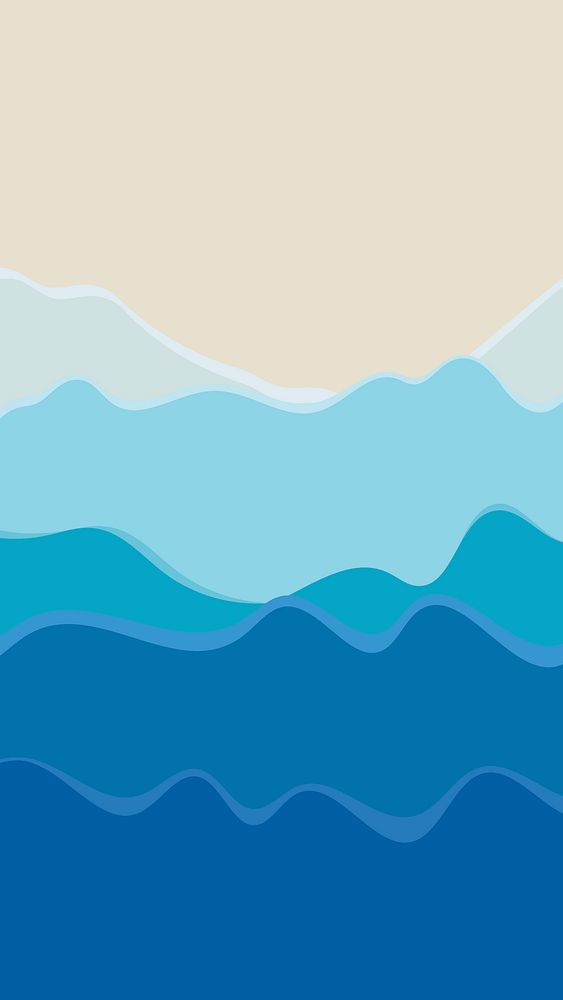 Blue iPhone wallpaper ocean wave design