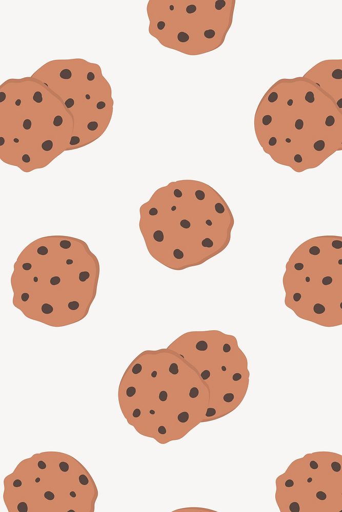Cute cookie pattern background, seamless design
