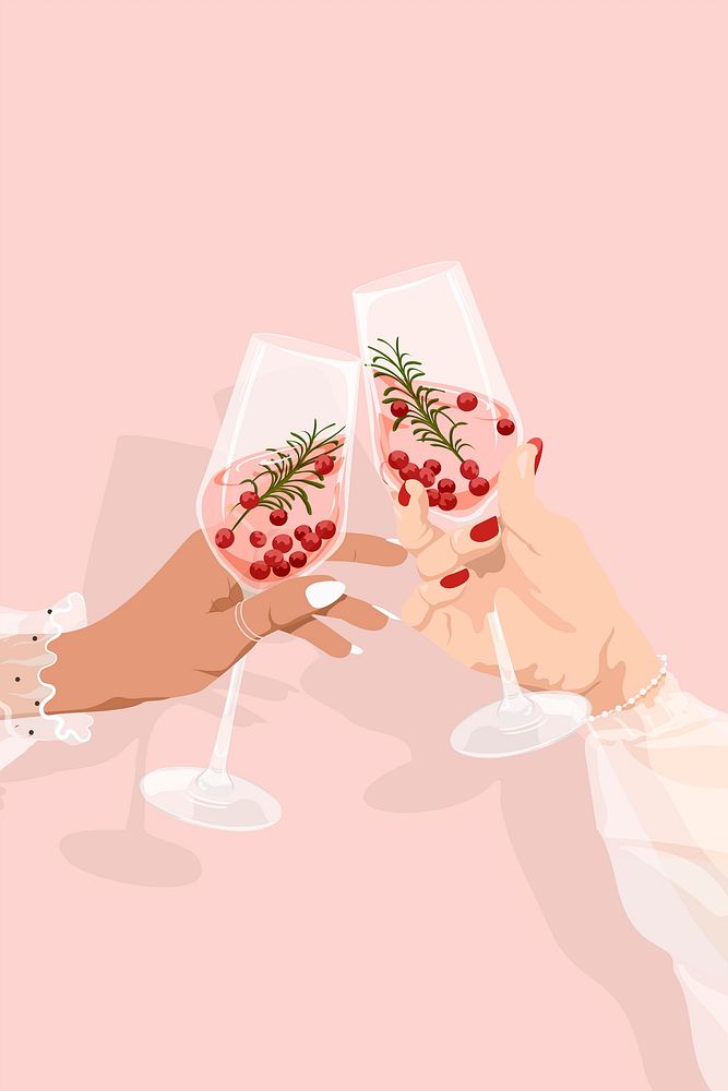 Pink background, party celebration illustration design