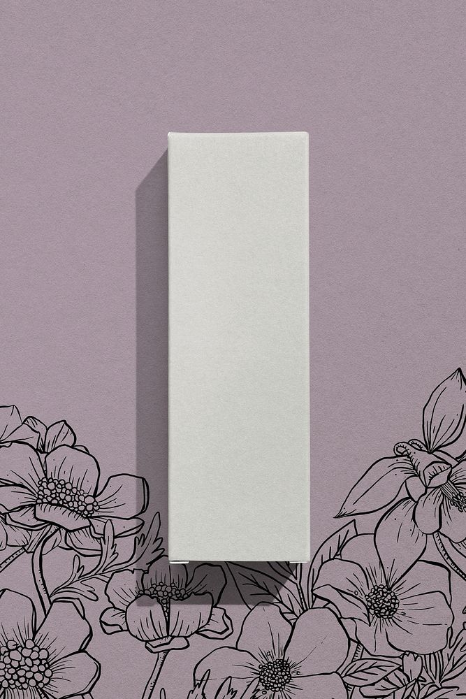 White skincare box, minimal product packaging design