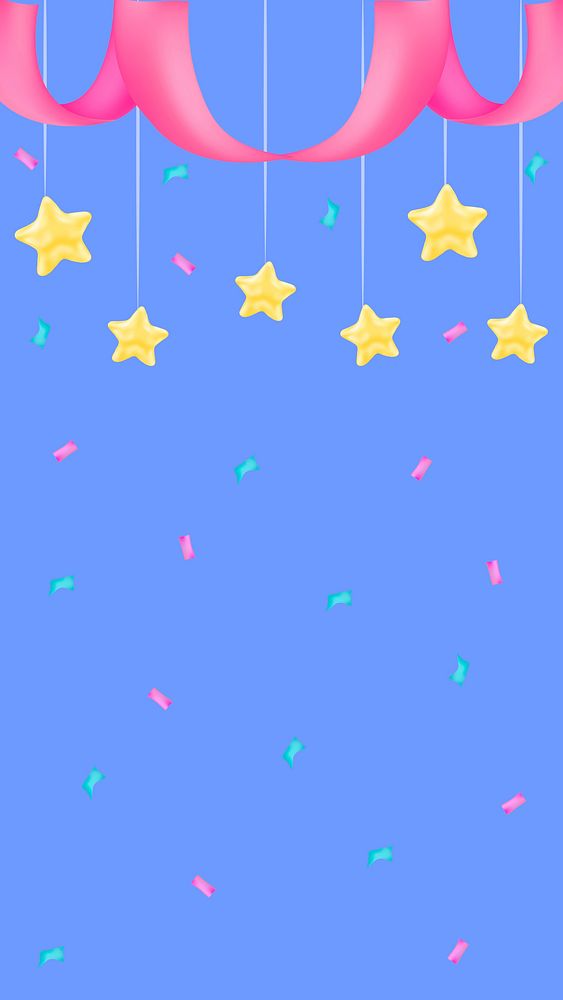 Cute party Instagram story background, colorful design