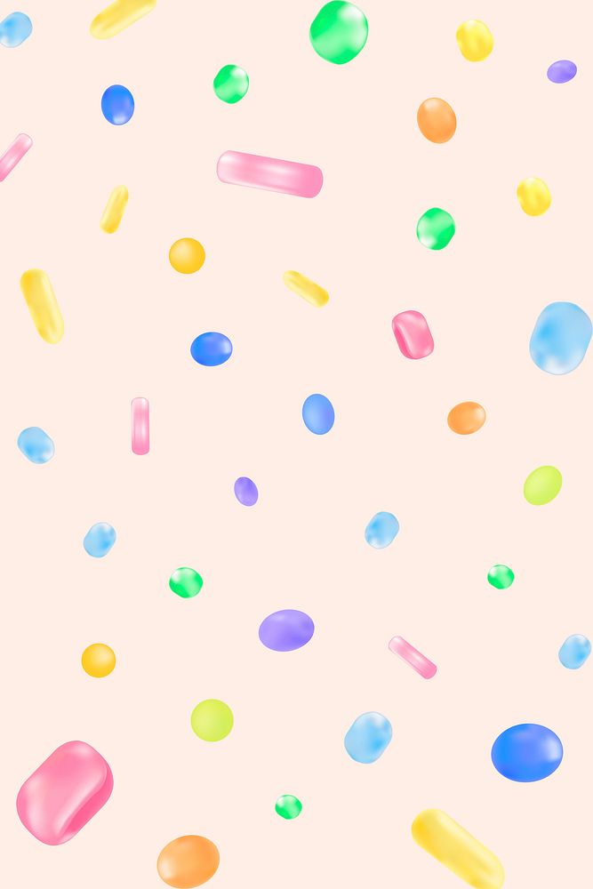 Birthday background, cute pastel design