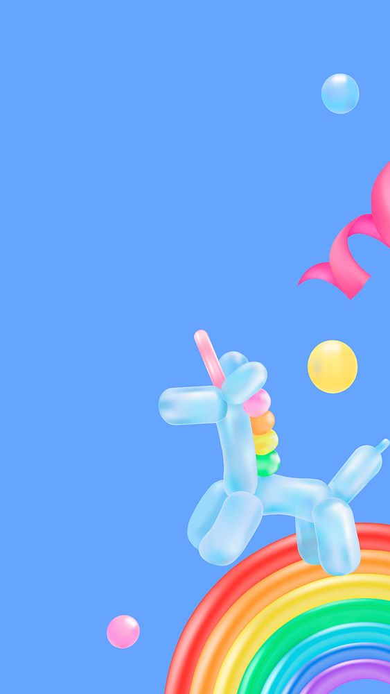 Balloon animal Instagram story background, colorful design
