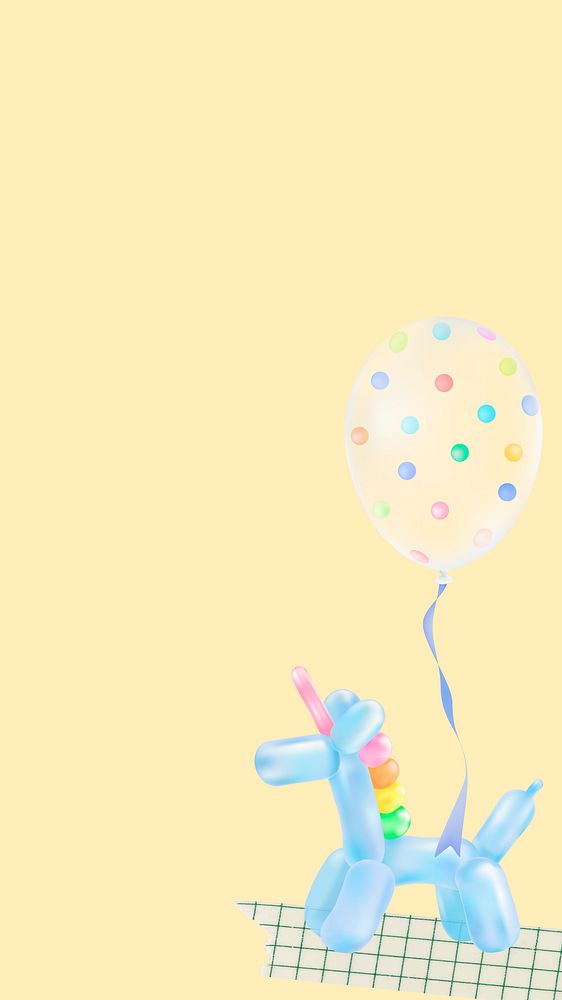 Balloon animal iPhone wallpaper, cute background
