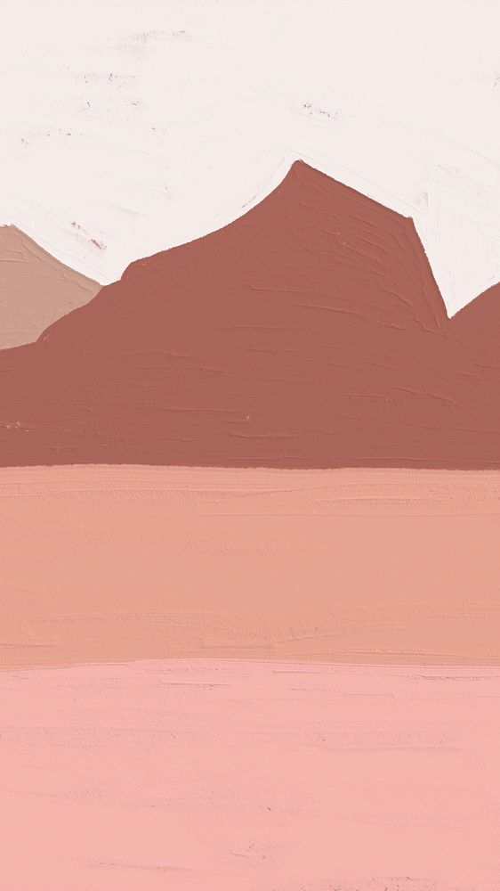 Desert mobile wallpaper, watercolor painting illustration design