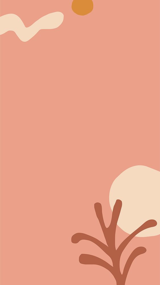 Pastel mobile wallpaper, abstract feminine style vector
