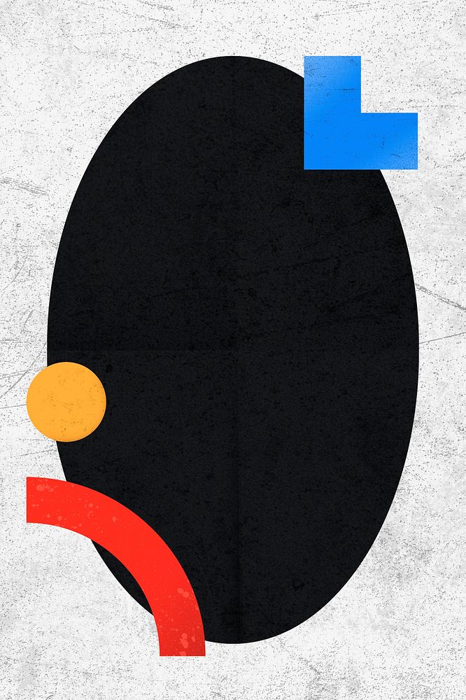 Oval geometric frame background, black memphis design psd