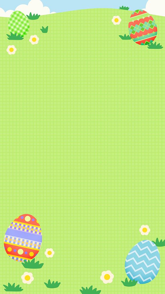 Easter egg phone wallpaper, cute spring high definition background