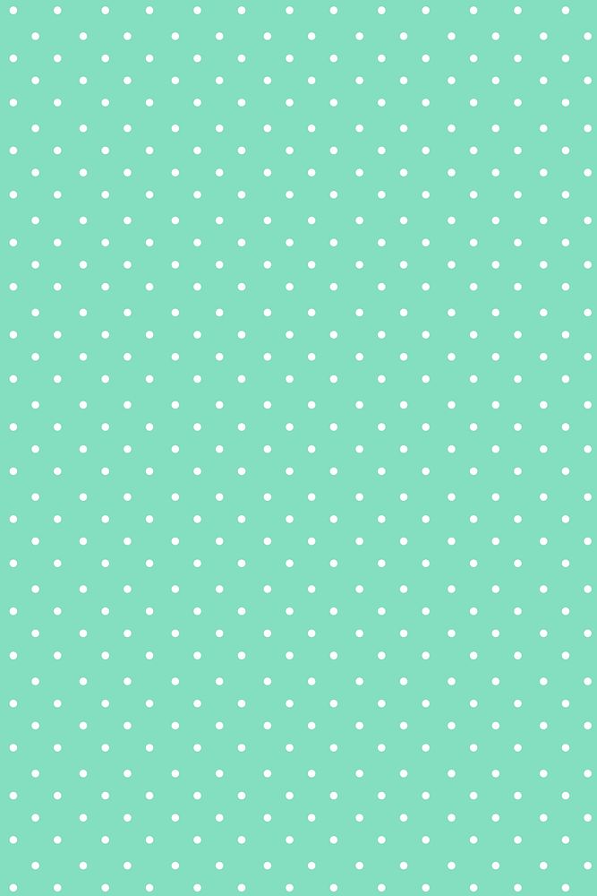 Green polka dot background, cute pattern design