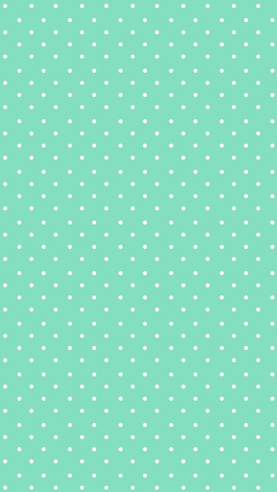 Polka dot mobile wallpaper, green pattern high definition background