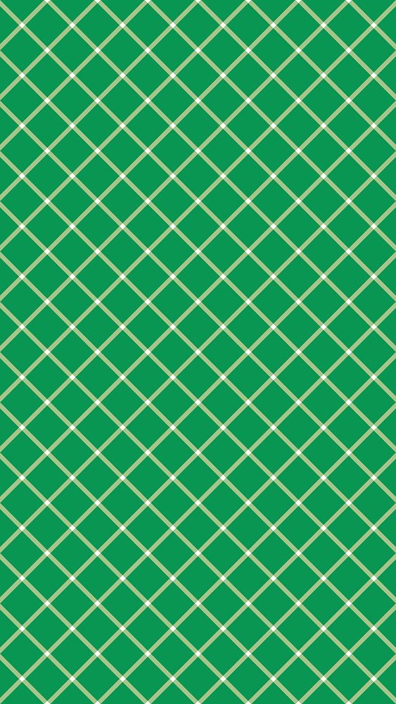 Simple grid phone wallpaper, green pattern high definition background