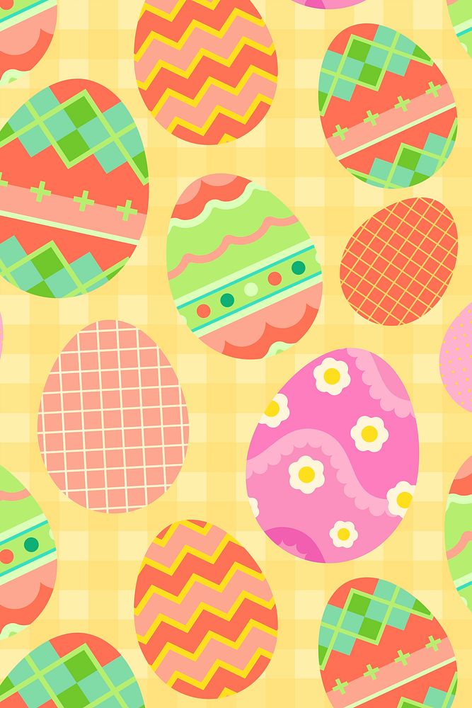 Easter celebration background, festive egg pattern