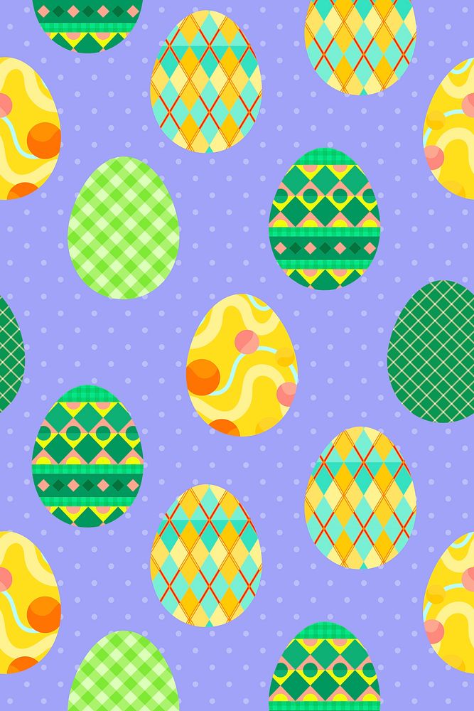 Easter egg pattern background, cute purple design