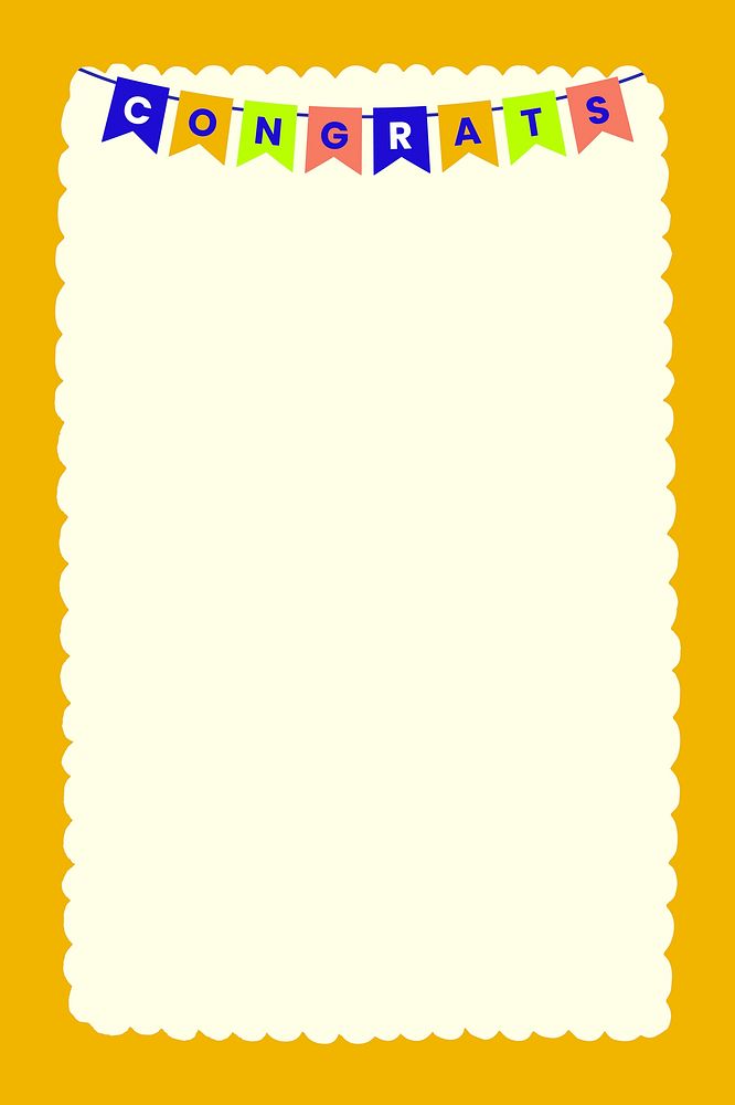 Vertical congrats party frame background