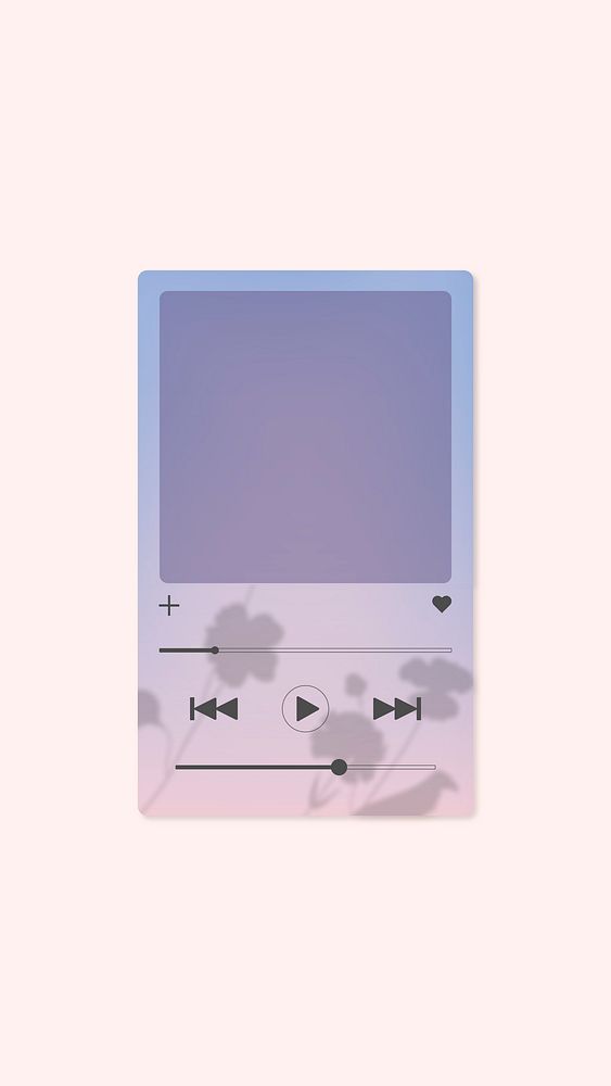 Pastel audio player mobile wallpaper frame, cute design vector