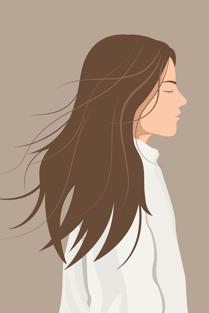 Girl background, feminine illustration design