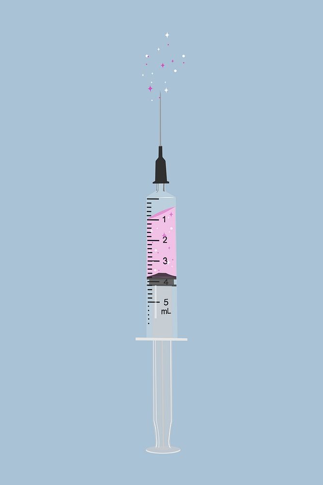 medical injection clipart, mental health illustration design psd