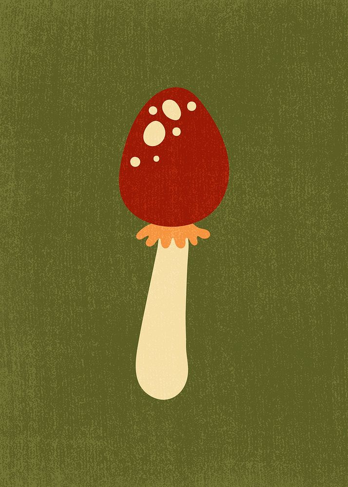 Cute mushroom clipart, aesthetic nature | PSD - rawpixel