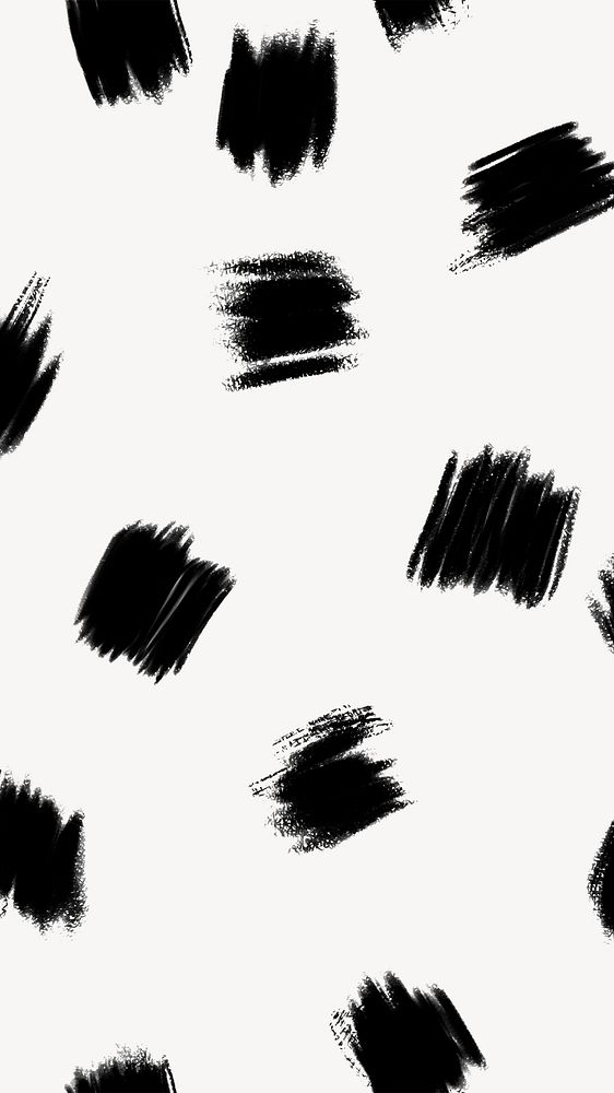 Black brush pattern iPhone wallpaper, abstract design