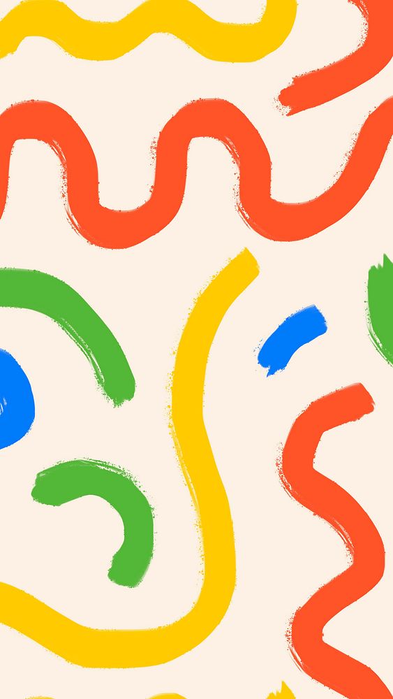 Colorful phone pattern wallpaper, brush strokes design