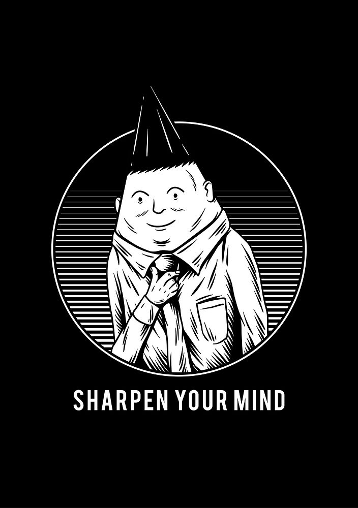 Sharpen your mind creative illustration