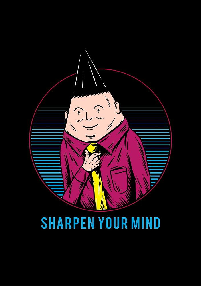 Sharpen your mind creative illustration