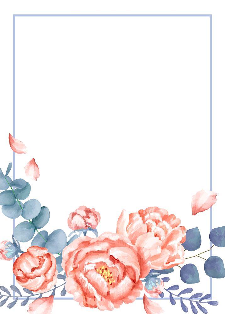 A floral themed wedding card