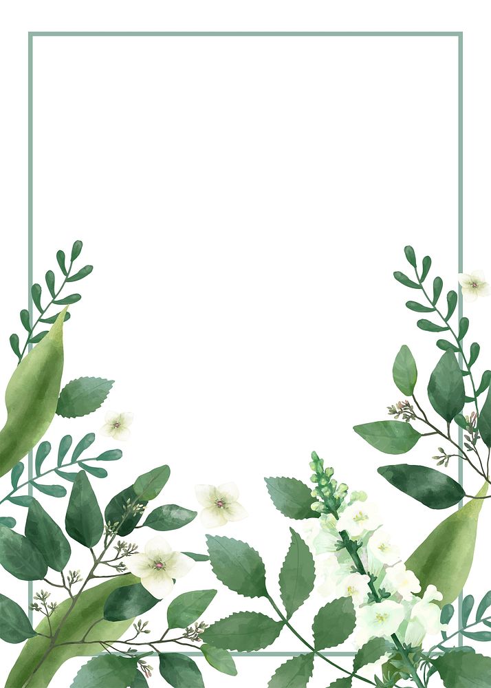 Invitation card with a green theme