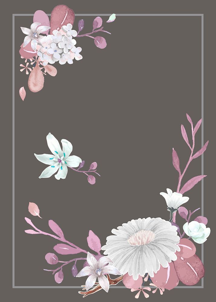 Greeting card with floral theme