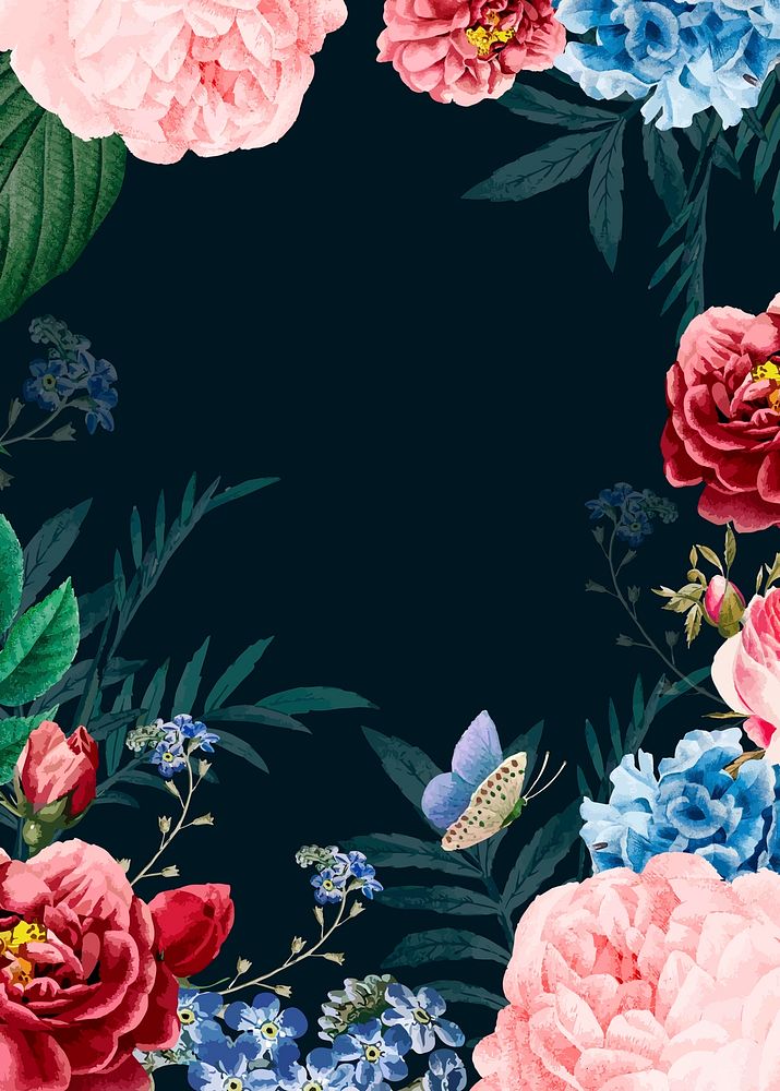 Blooming elegant floral background vector