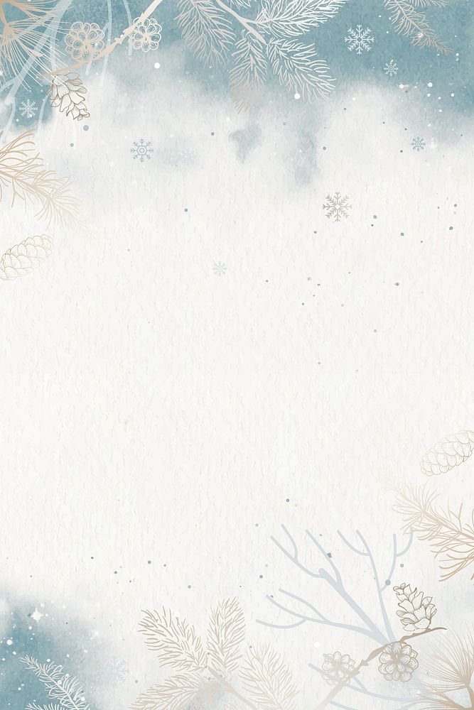 Winter background mobile phone wallpaper vector