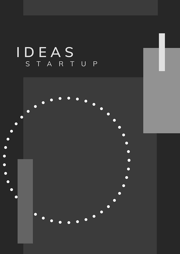 Minimal Memphis design start-up poster vector