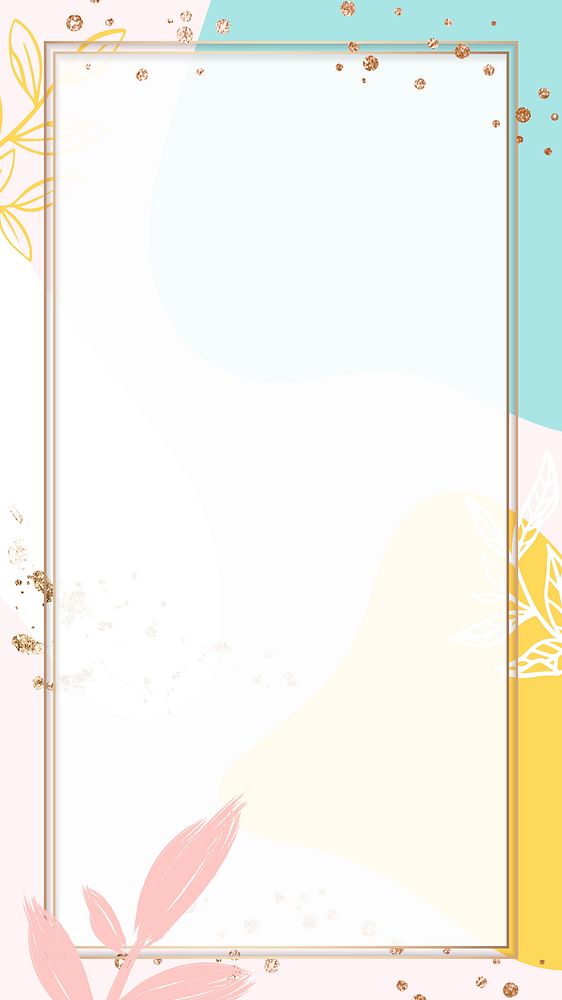 Colorful Memphis mobile phone wallpaper vector