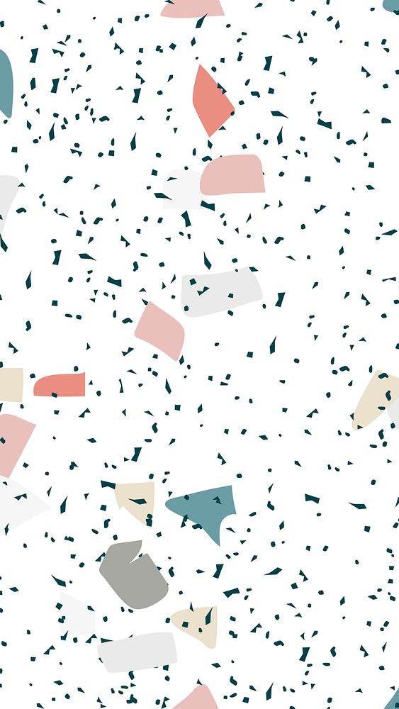 Terrazzo phone wallpaper with speckled colorful background