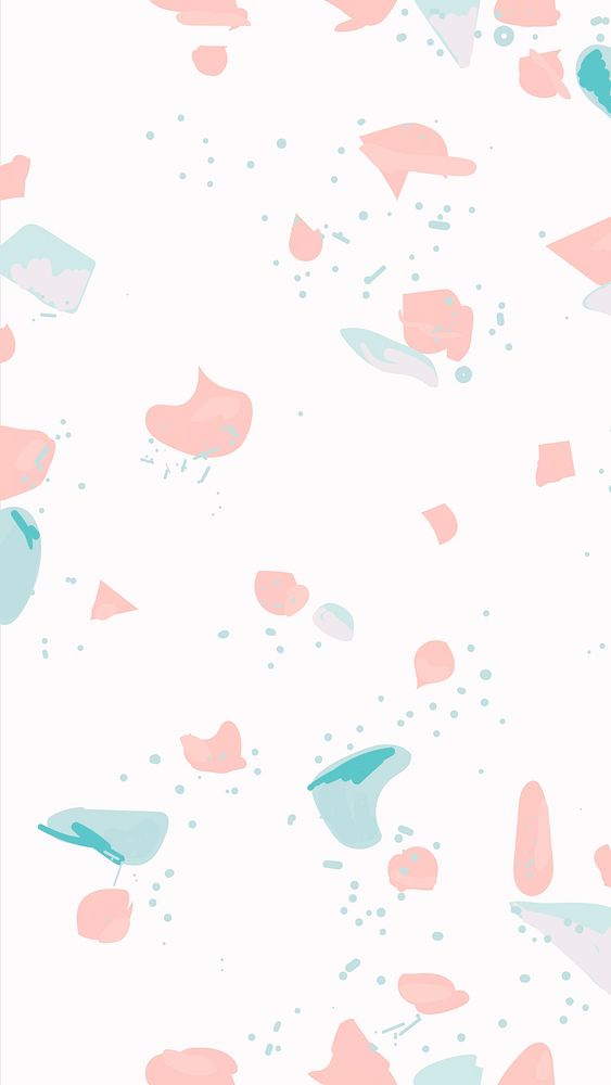 Terrazzo phone wallpaper with pink and blue elements