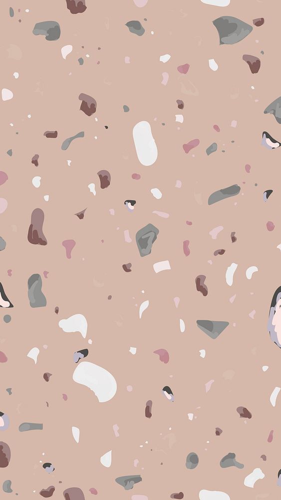 Terrazzo social media story background with brown background