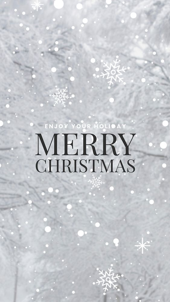 Christmas mobile wallpaper template vector