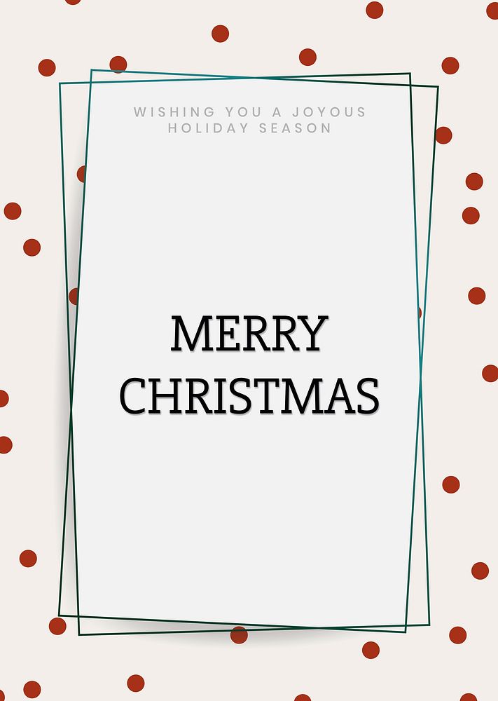 Merry Christmas greeting psd poster template