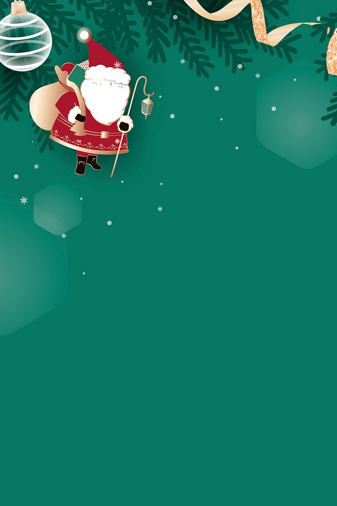 Christmas doodle on green background vector