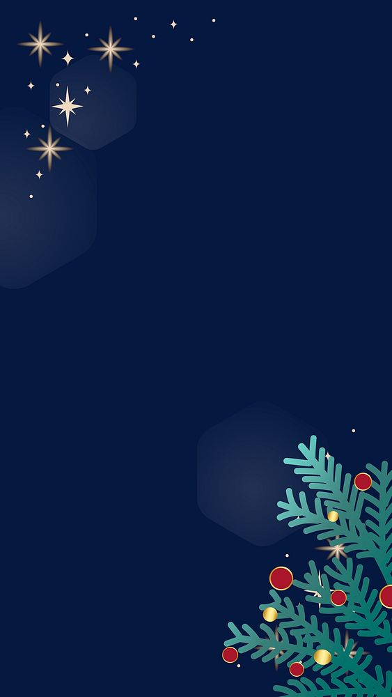 Christmas doodle on blue background mobile phone wallpaper vector