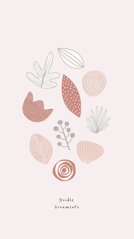 Natural patterned doodle background vector