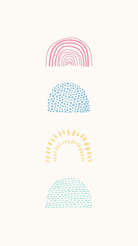 Semicircle patterned doodle background vector