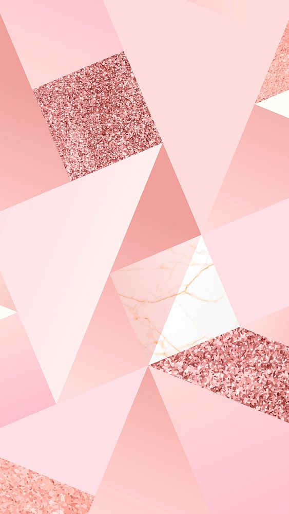Pink feminine geometric background vector