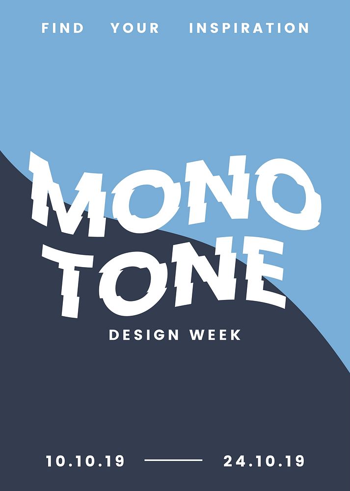 Monotone design week flyer and poster template vector