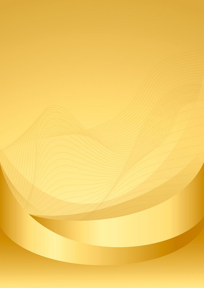 Golden wave abstract background vector