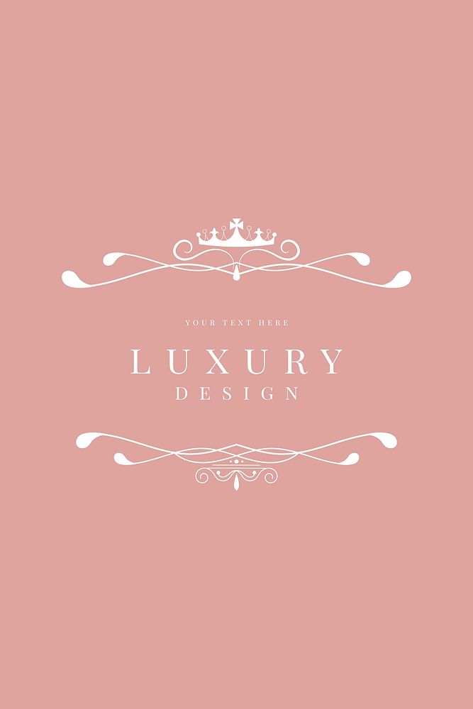 White luxury logo design vector