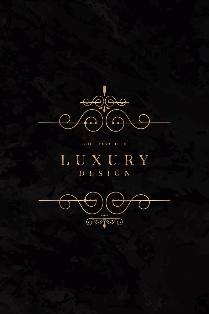 Golden luxury logo design vector